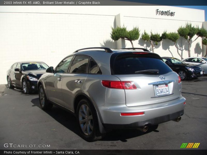 Brilliant Silver Metallic / Graphite Black 2003 Infiniti FX 45 AWD