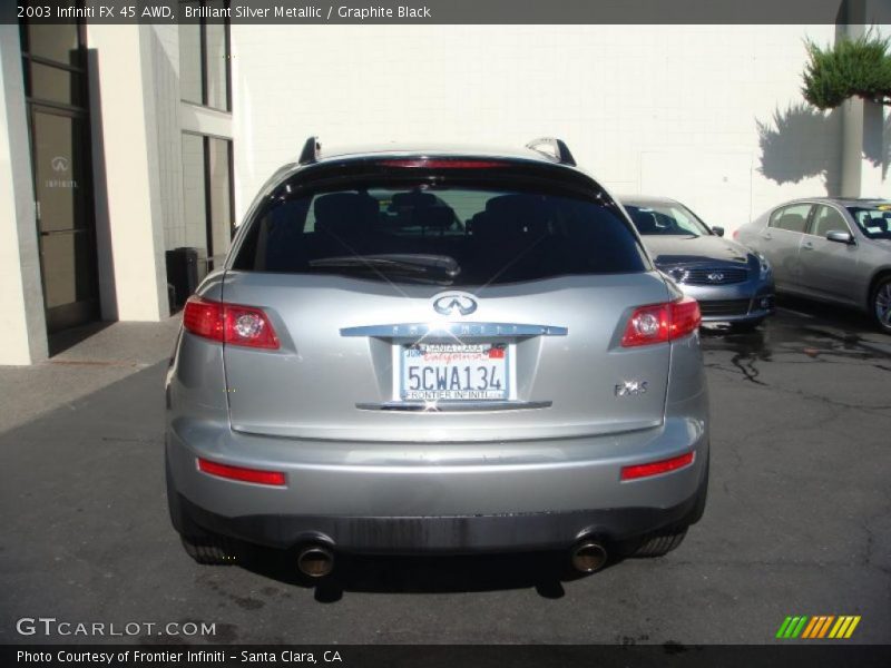 Brilliant Silver Metallic / Graphite Black 2003 Infiniti FX 45 AWD