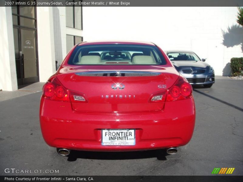 Garnet Ember Metallic / Wheat Beige 2007 Infiniti G 35 Journey Sedan