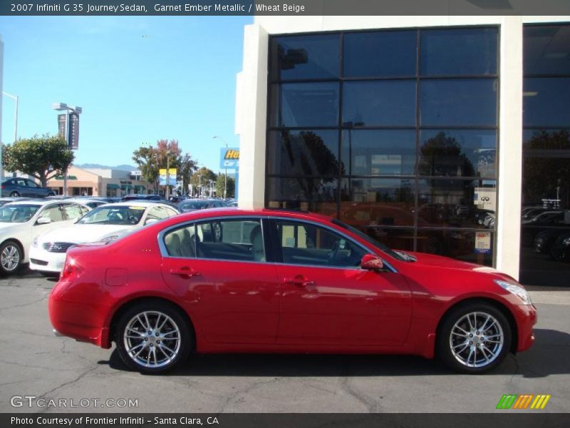 Garnet Ember Metallic / Wheat Beige 2007 Infiniti G 35 Journey Sedan