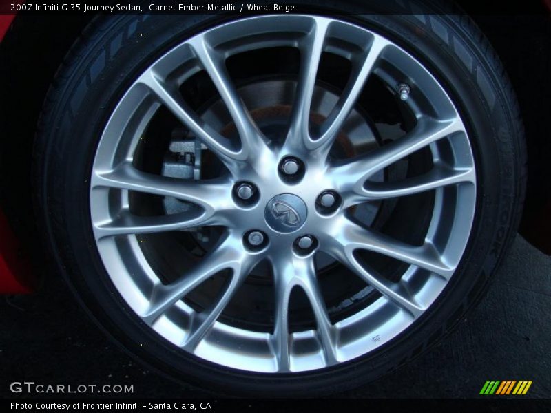 Garnet Ember Metallic / Wheat Beige 2007 Infiniti G 35 Journey Sedan