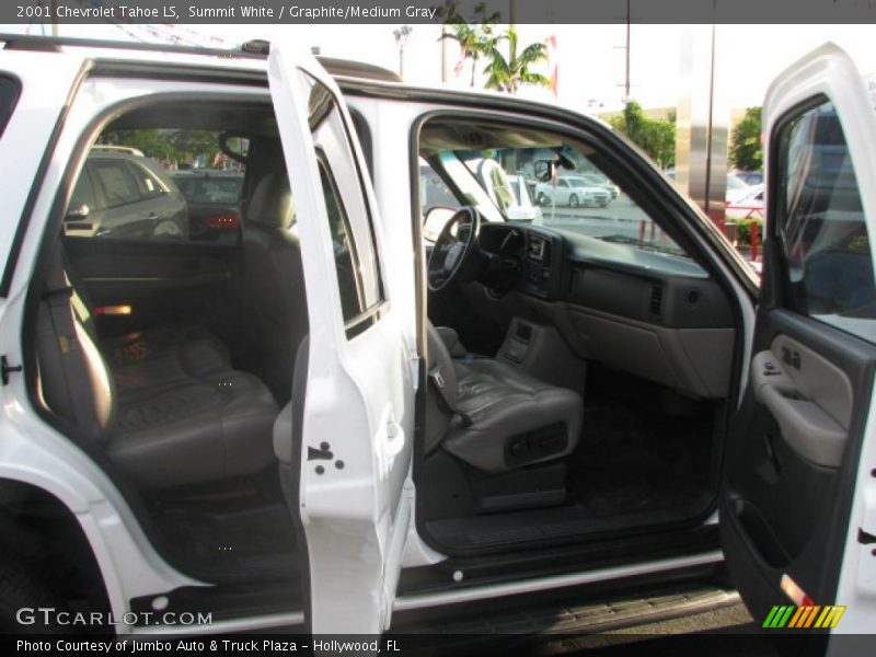 Summit White / Graphite/Medium Gray 2001 Chevrolet Tahoe LS