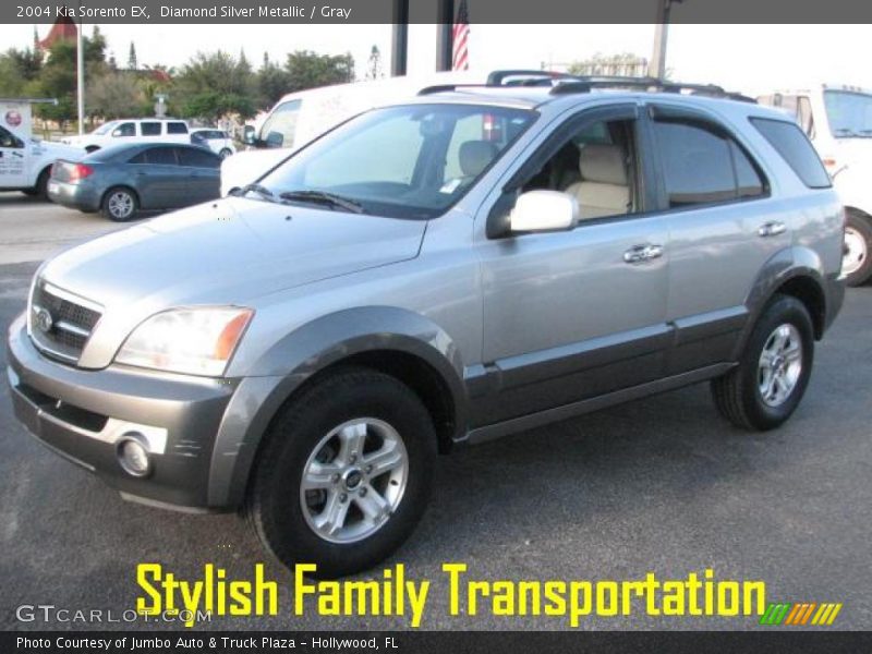 Diamond Silver Metallic / Gray 2004 Kia Sorento EX