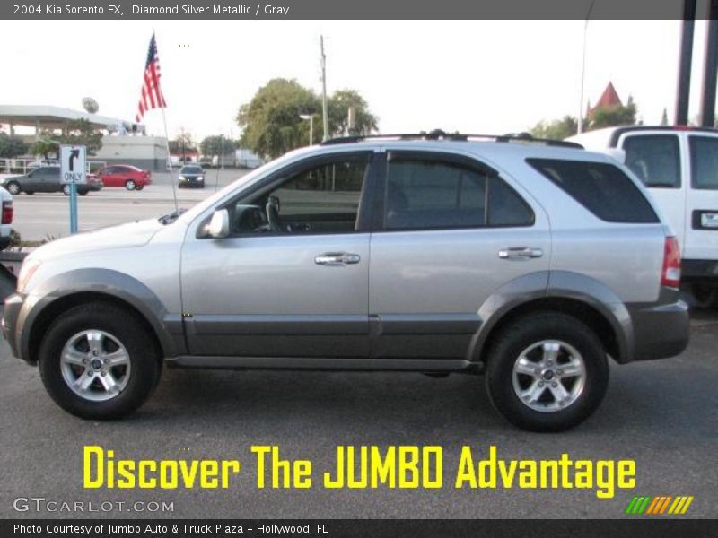 Diamond Silver Metallic / Gray 2004 Kia Sorento EX