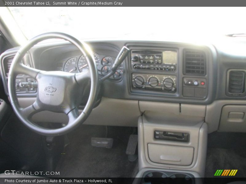 Summit White / Graphite/Medium Gray 2001 Chevrolet Tahoe LS