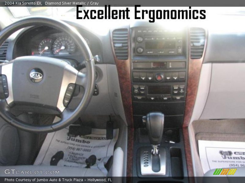 Diamond Silver Metallic / Gray 2004 Kia Sorento EX