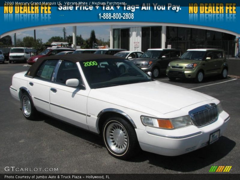 Vibrant White / Medium Parchment 2000 Mercury Grand Marquis LS