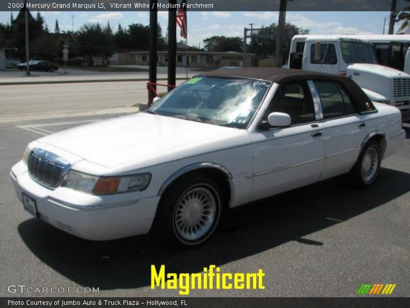 Vibrant White / Medium Parchment 2000 Mercury Grand Marquis LS