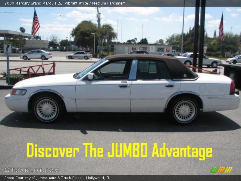 Vibrant White / Medium Parchment 2000 Mercury Grand Marquis LS