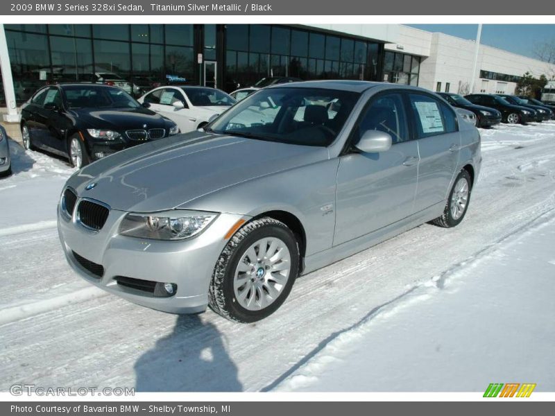 Titanium Silver Metallic / Black 2009 BMW 3 Series 328xi Sedan