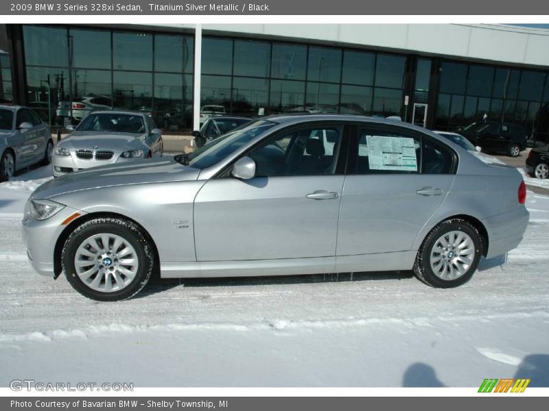 Titanium Silver Metallic / Black 2009 BMW 3 Series 328xi Sedan