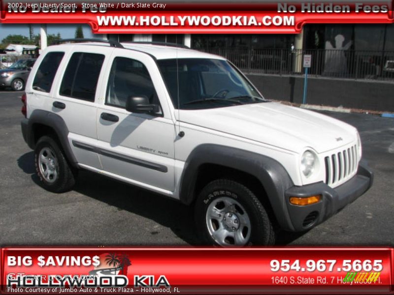 Stone White / Dark Slate Gray 2002 Jeep Liberty Sport
