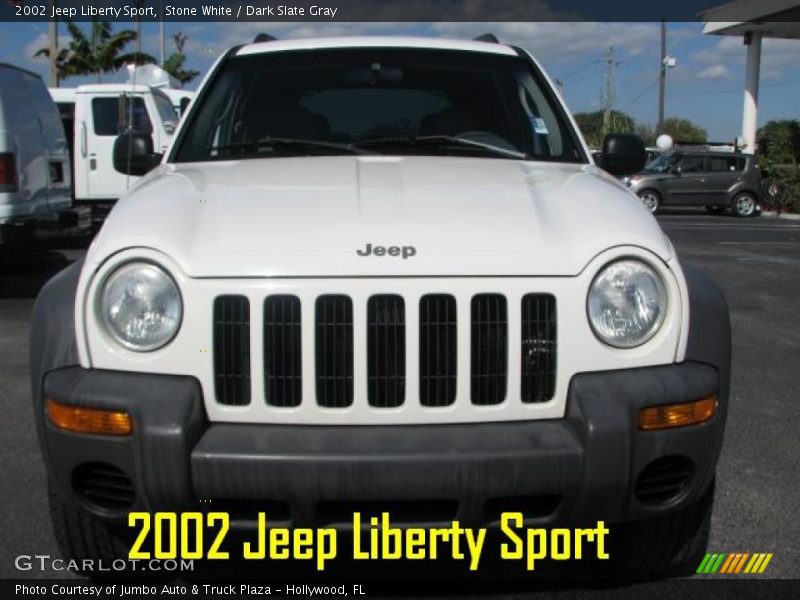 Stone White / Dark Slate Gray 2002 Jeep Liberty Sport