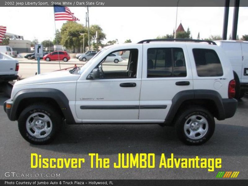 Stone White / Dark Slate Gray 2002 Jeep Liberty Sport