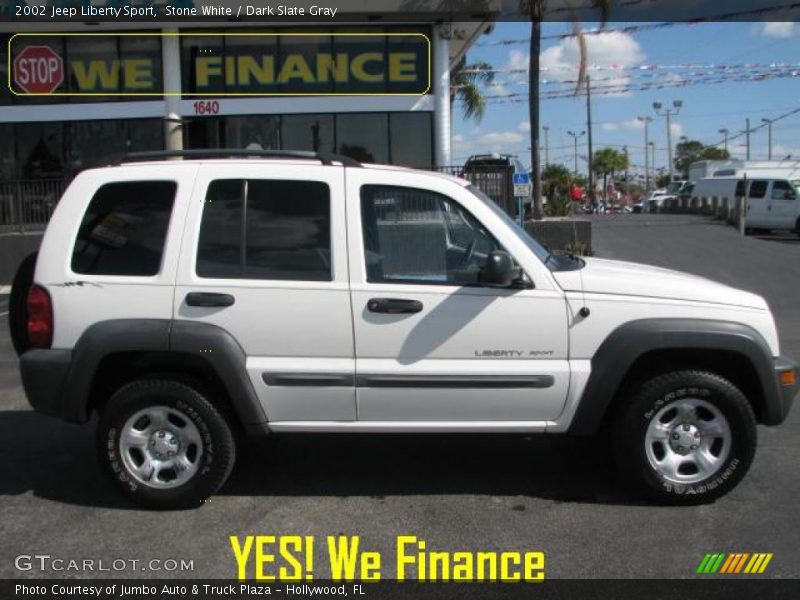 Stone White / Dark Slate Gray 2002 Jeep Liberty Sport