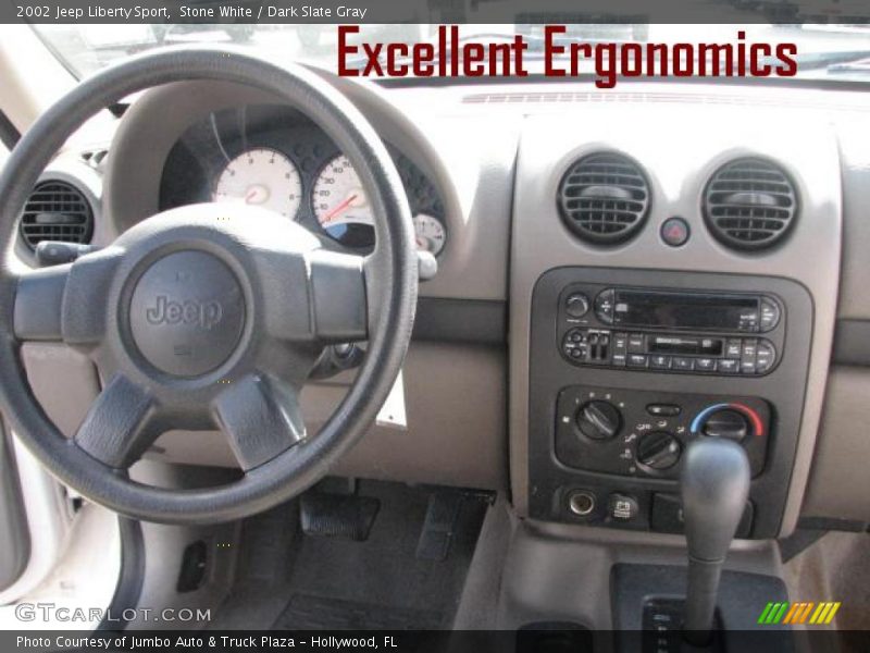 Stone White / Dark Slate Gray 2002 Jeep Liberty Sport
