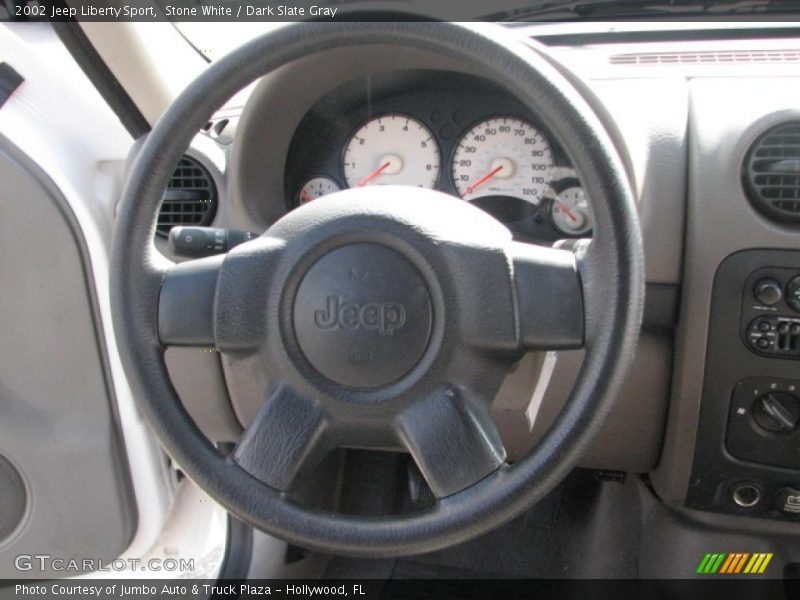 Stone White / Dark Slate Gray 2002 Jeep Liberty Sport