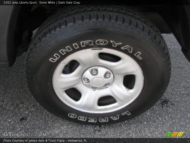 Stone White / Dark Slate Gray 2002 Jeep Liberty Sport