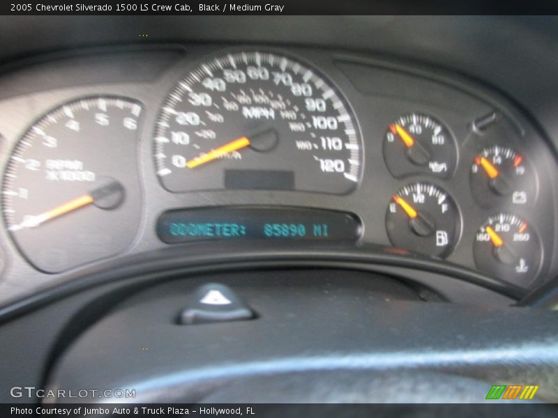 Black / Medium Gray 2005 Chevrolet Silverado 1500 LS Crew Cab