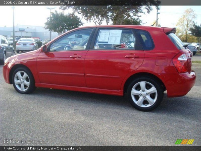 Spicy Red / Black 2008 Kia Spectra 5 SX Wagon