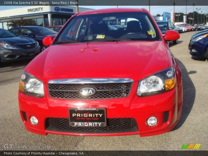 Spicy Red / Black 2008 Kia Spectra 5 SX Wagon