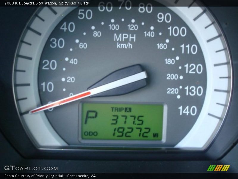 Spicy Red / Black 2008 Kia Spectra 5 SX Wagon