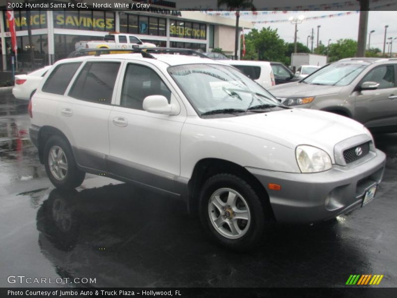 Nordic White / Gray 2002 Hyundai Santa Fe GLS