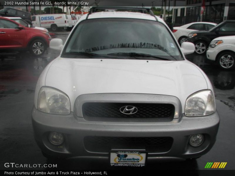 Nordic White / Gray 2002 Hyundai Santa Fe GLS