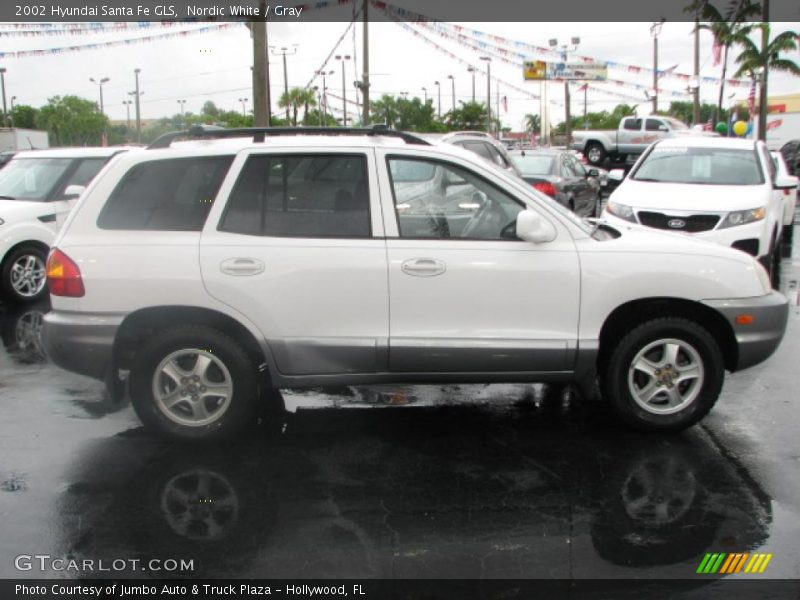 Nordic White / Gray 2002 Hyundai Santa Fe GLS