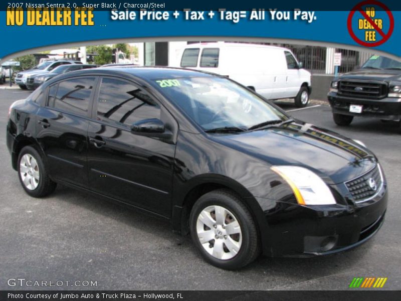 Super Black / Charcoal/Steel 2007 Nissan Sentra 2.0