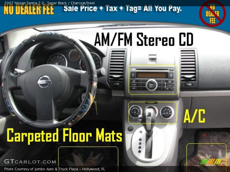 Super Black / Charcoal/Steel 2007 Nissan Sentra 2.0