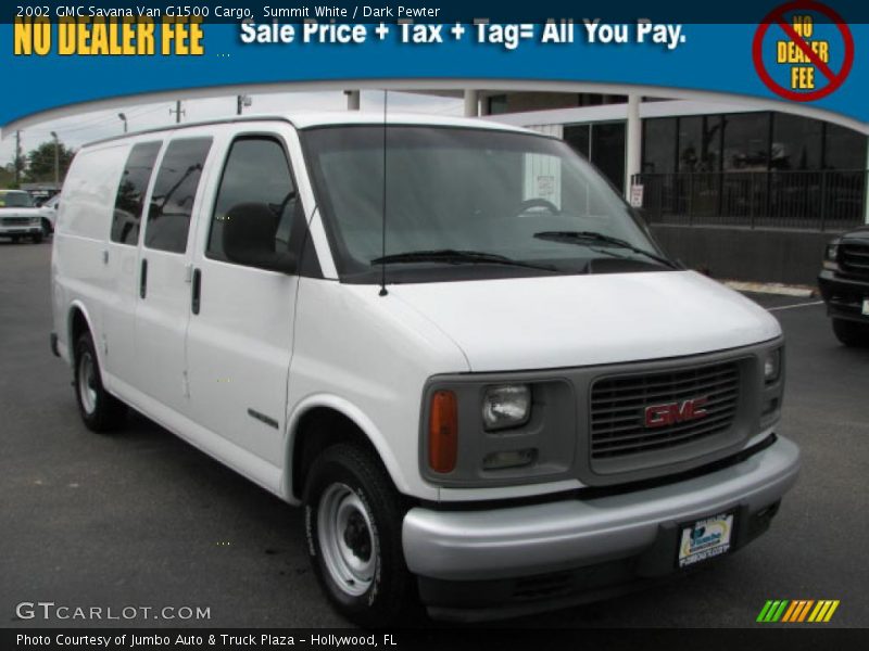 Summit White / Dark Pewter 2002 GMC Savana Van G1500 Cargo