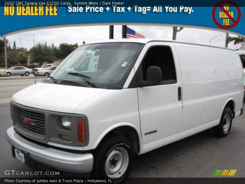 Summit White / Dark Pewter 2002 GMC Savana Van G1500 Cargo