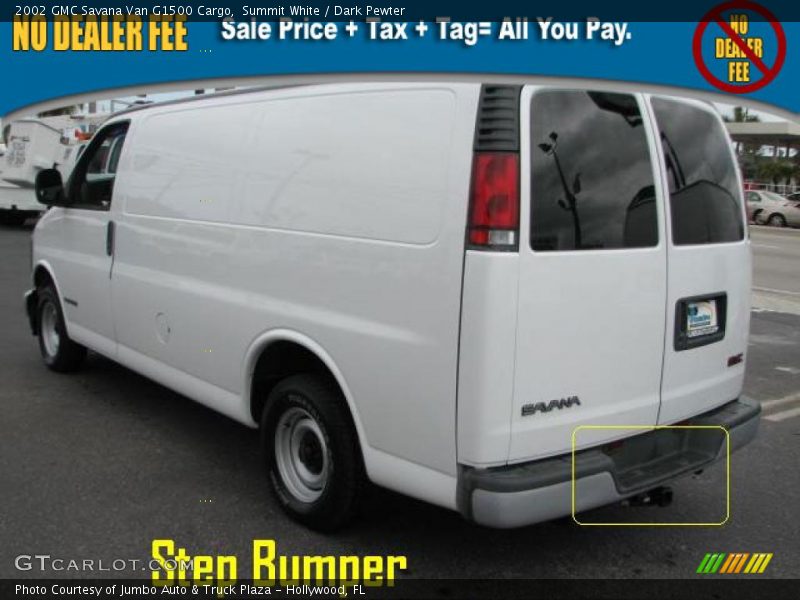 Summit White / Dark Pewter 2002 GMC Savana Van G1500 Cargo