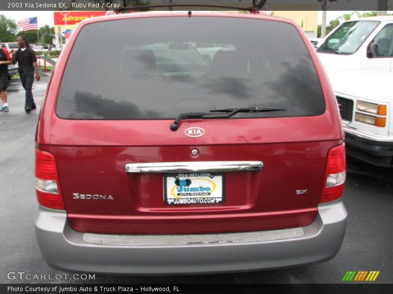 Ruby Red / Gray 2003 Kia Sedona EX