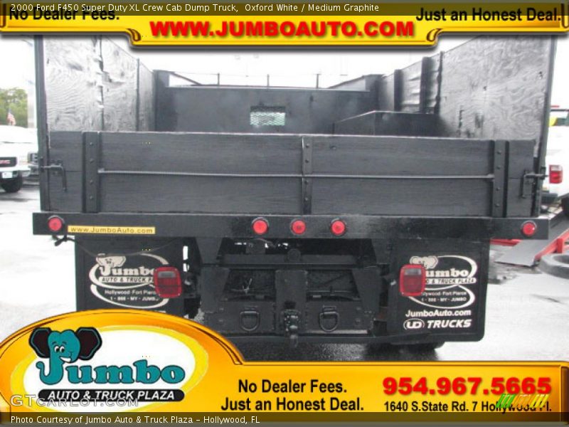 Oxford White / Medium Graphite 2000 Ford F450 Super Duty XL Crew Cab Dump Truck