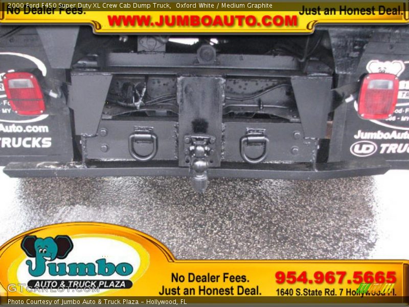 Oxford White / Medium Graphite 2000 Ford F450 Super Duty XL Crew Cab Dump Truck