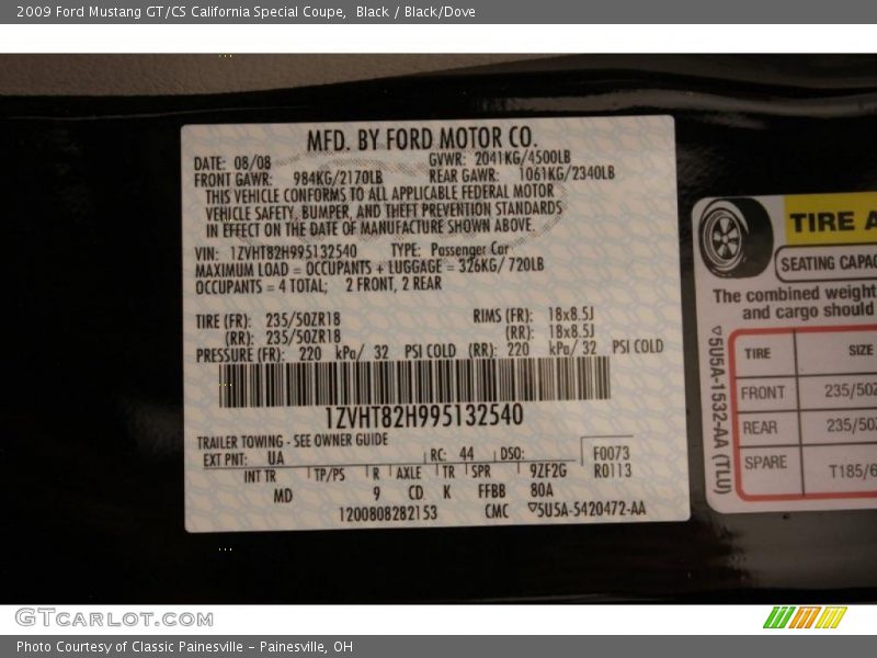 UA - 2009 Ford Mustang GT/CS California Special Coupe