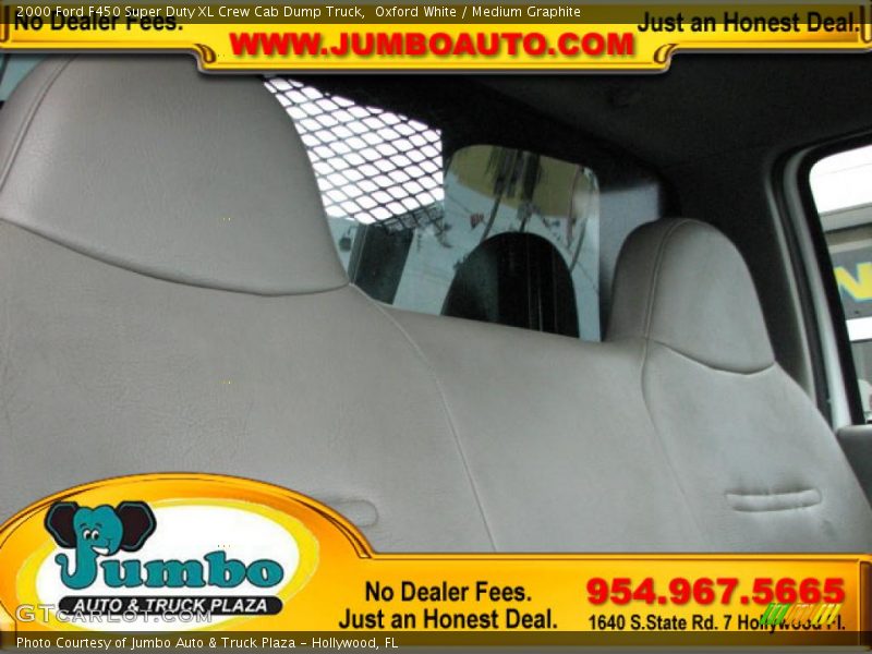 Oxford White / Medium Graphite 2000 Ford F450 Super Duty XL Crew Cab Dump Truck