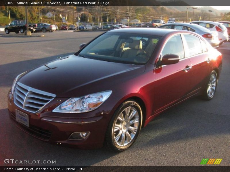 Cabernet Red Pearl / Beige 2009 Hyundai Genesis 3.8 Sedan