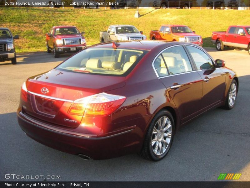 Cabernet Red Pearl / Beige 2009 Hyundai Genesis 3.8 Sedan