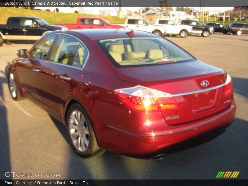 Cabernet Red Pearl / Beige 2009 Hyundai Genesis 3.8 Sedan