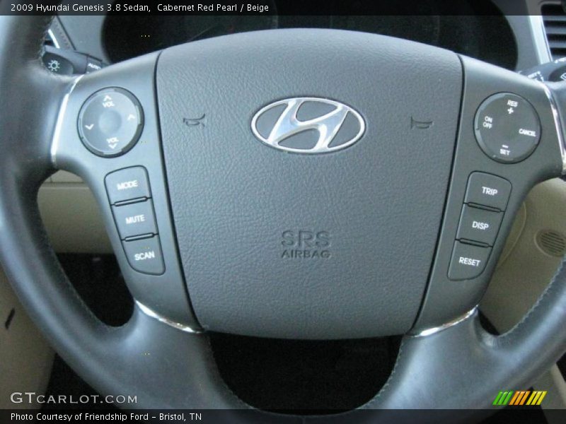 Cabernet Red Pearl / Beige 2009 Hyundai Genesis 3.8 Sedan
