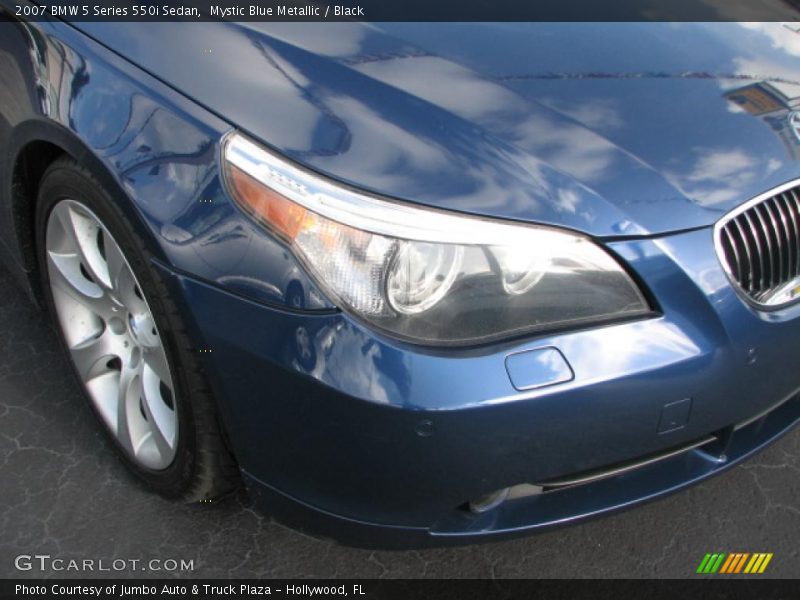 Mystic Blue Metallic / Black 2007 BMW 5 Series 550i Sedan