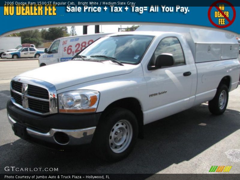 Bright White / Medium Slate Gray 2006 Dodge Ram 1500 ST Regular Cab