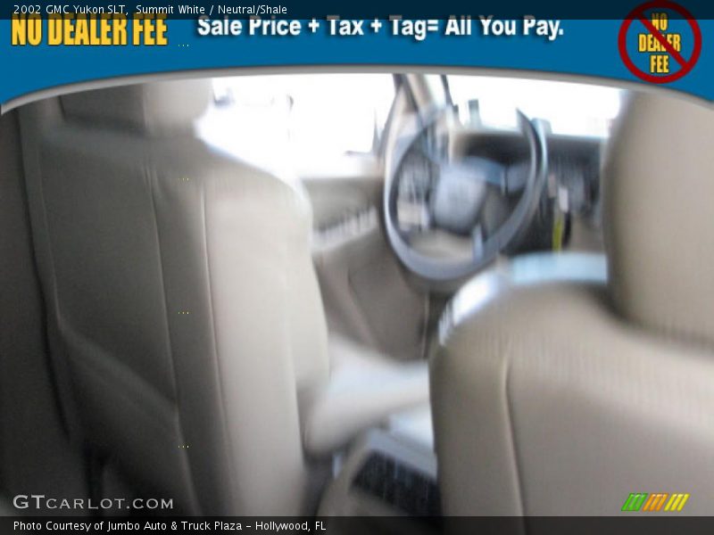 Summit White / Neutral/Shale 2002 GMC Yukon SLT