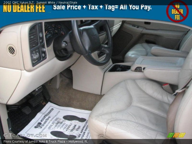 Summit White / Neutral/Shale 2002 GMC Yukon SLT