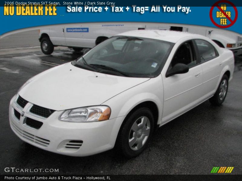 Stone White / Dark Slate Grey 2006 Dodge Stratus SXT Sedan