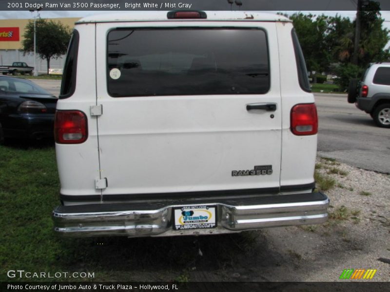 Bright White / Mist Gray 2001 Dodge Ram Van 3500 Passenger
