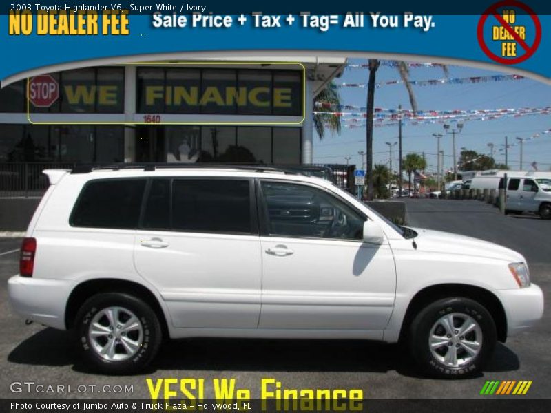 Super White / Ivory 2003 Toyota Highlander V6